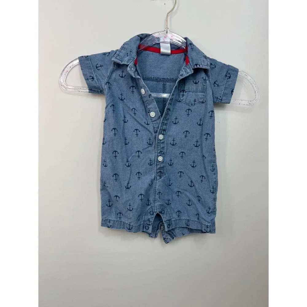 Carter's 9 Month Jean One Piece‎ with Anchors